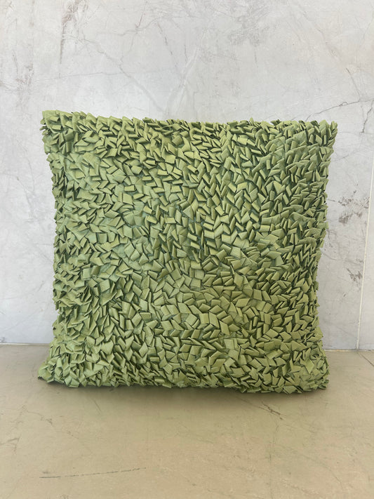 Ruffled Green Scatter Cushion