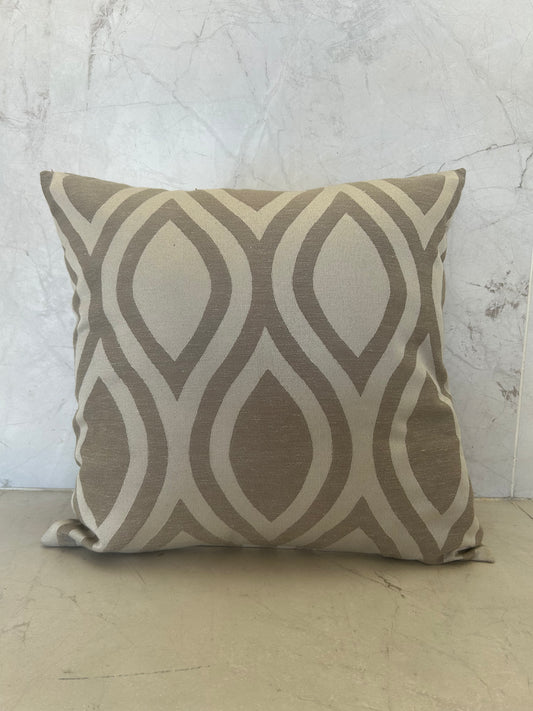 Tear Drop Beige Patterned Scatter Cushion