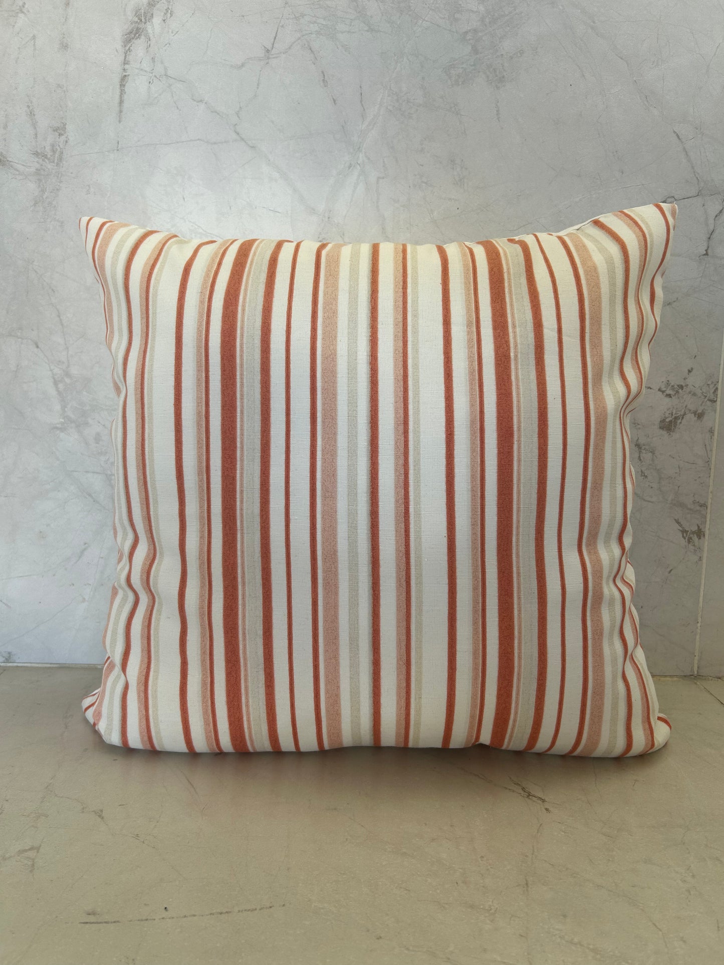 Coral/White Stripe Scatter Cushion