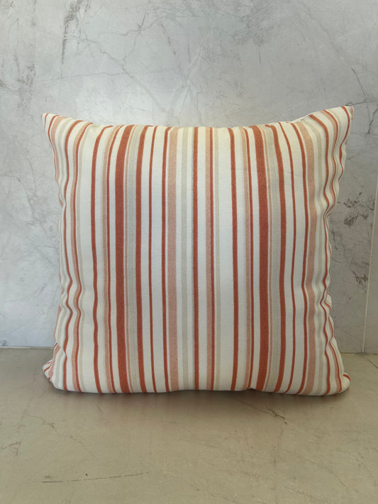 Coral/White Stripe Scatter Cushion